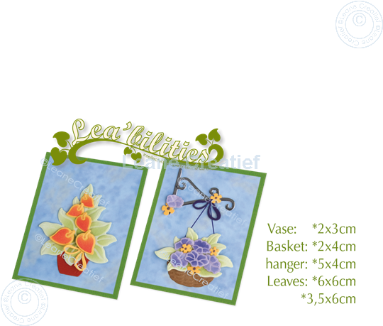 Picture of Lea’bilitie® Flowers with vase & basket cut and embossing die