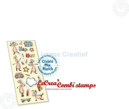Bild von LeCreaDesign® Silikon Kombi Stempel Bunnies Hip Hop