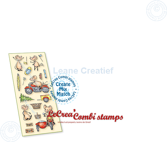 Picture of LeCreaDesign® combi clear stamp Little motor Mice