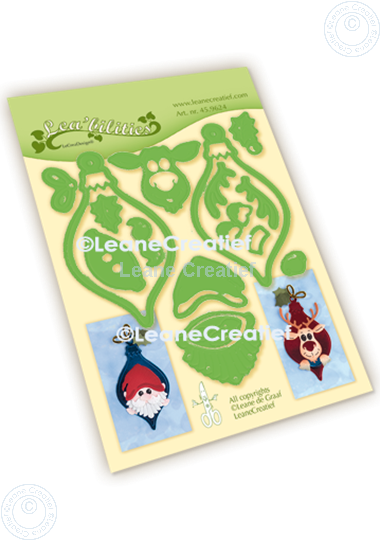 Afbeelding van Lea’bilitie® Kerstman-Rendier Ornament snij en embossing mal                 