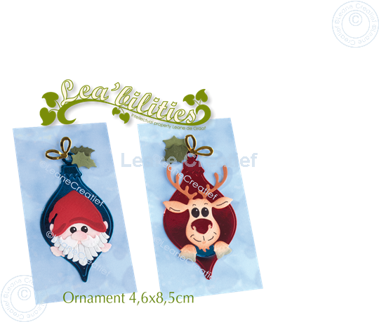 Afbeelding van Lea’bilitie® Kerstman-Rendier Ornament snij en embossing mal                 