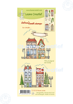 Afbeeldingen van LeCreaDesign® combi clear stamp Huistafereel