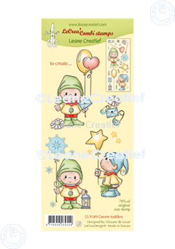 Afbeeldingen van LeCreaDesign® combi clear stamp kleine Kabouters