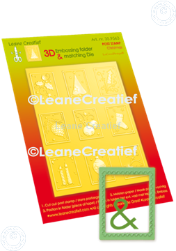 Bild von 3D Embossing Schablone & Schneideschablone, Briefmarke für Weihnachten 3x4cm, 9 Motive